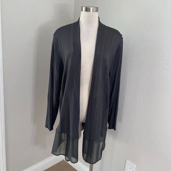 Nic + Zoe Womens Plus 2X Cardigan Sweater Open Front Silk Blend Lightweight Knit - Picture 1 of 10